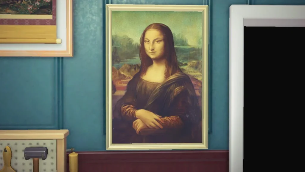 Quadro falso della Gioconda in Animal Crossing