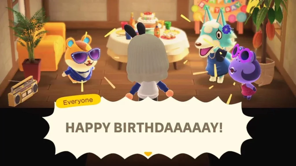 Auguri di Buon Compleanno in Animal Crossing