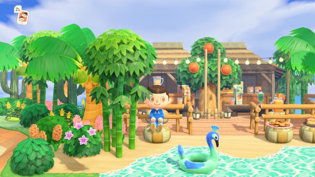 Animal Crossing isola ambiente tropicale