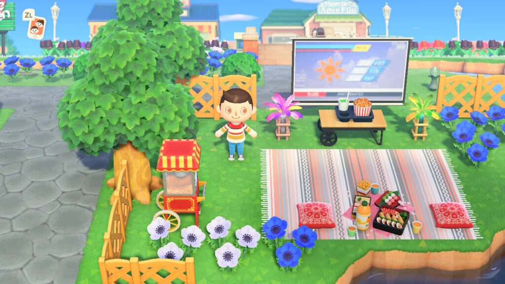 Animal Crossing cinema aperto