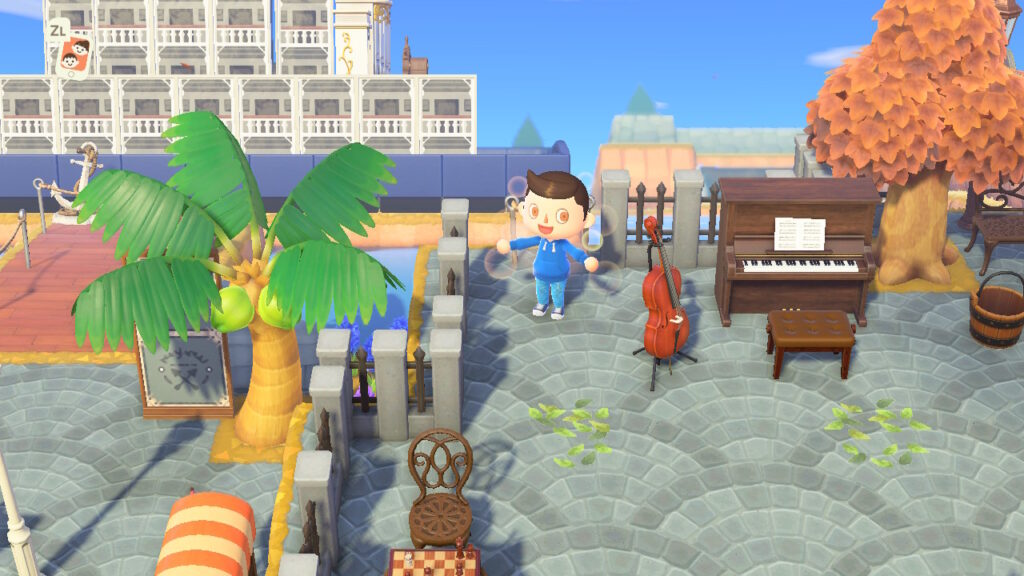 Animal Crossing ambiente isola moderna